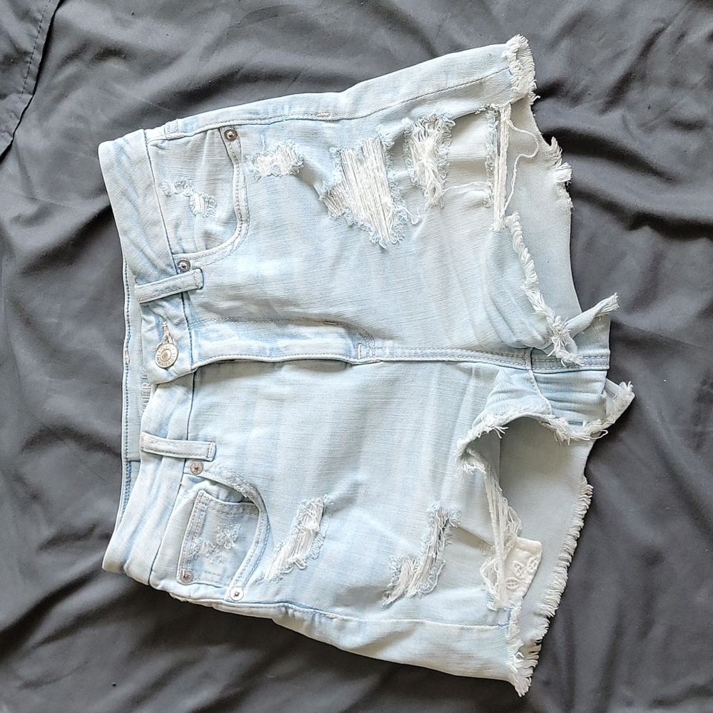 Sz 4 AE Ne(x)t Level Curvy High Waisted Light Super Bleach Shorts